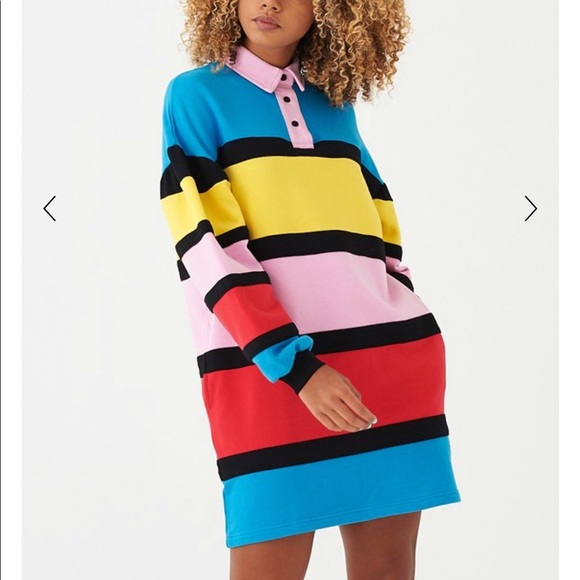 rainbow jersey dress